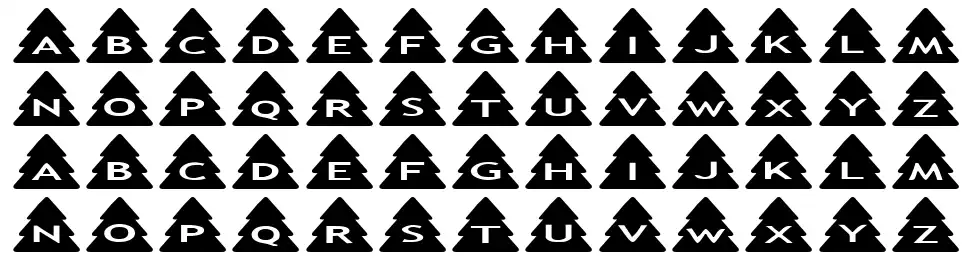 AlphaShapes Xmas Treesfont specimens