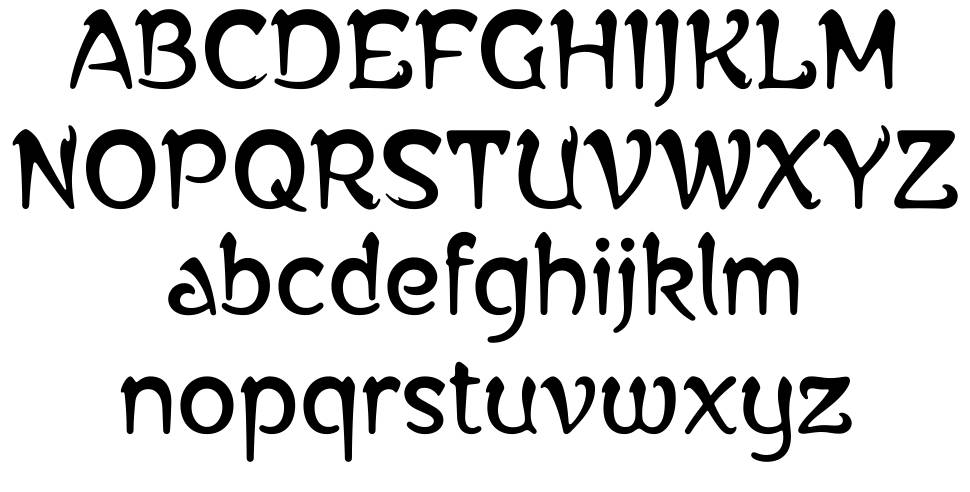 Alphonse Mucha font Örnekler
