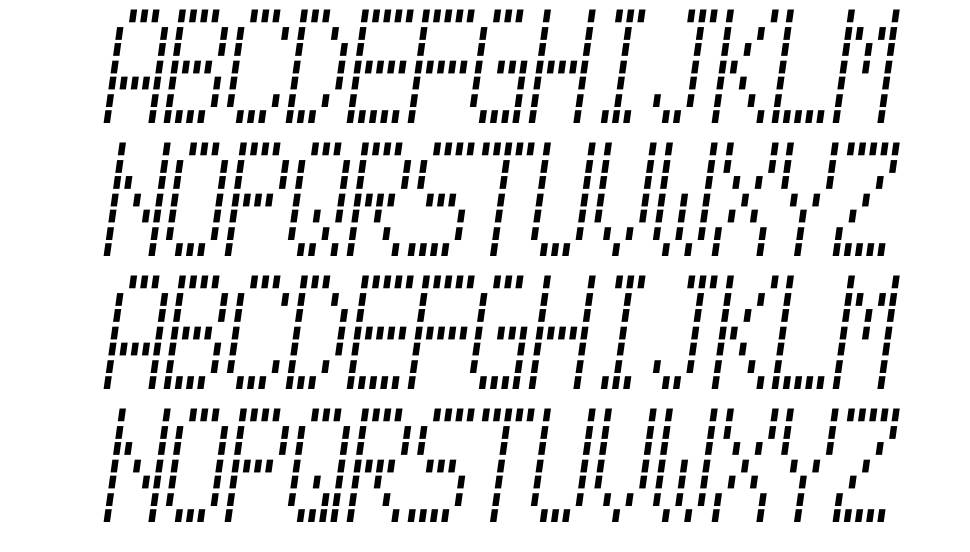 Alpine 7558M フォント 標本