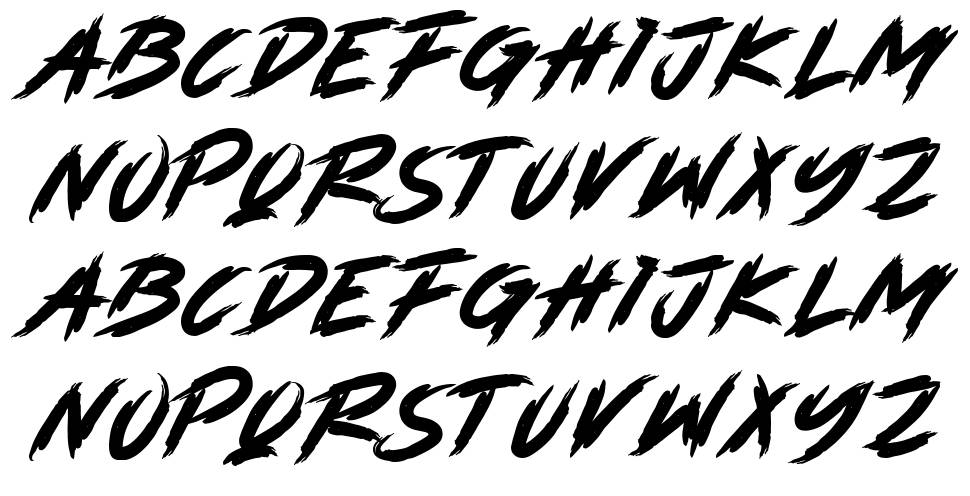 Alterbreak font specimens