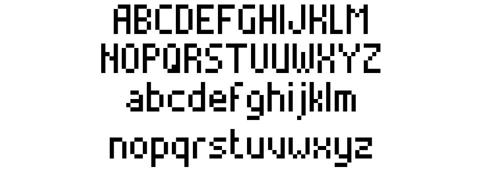 Alterebro Pixel písmo Exempláře