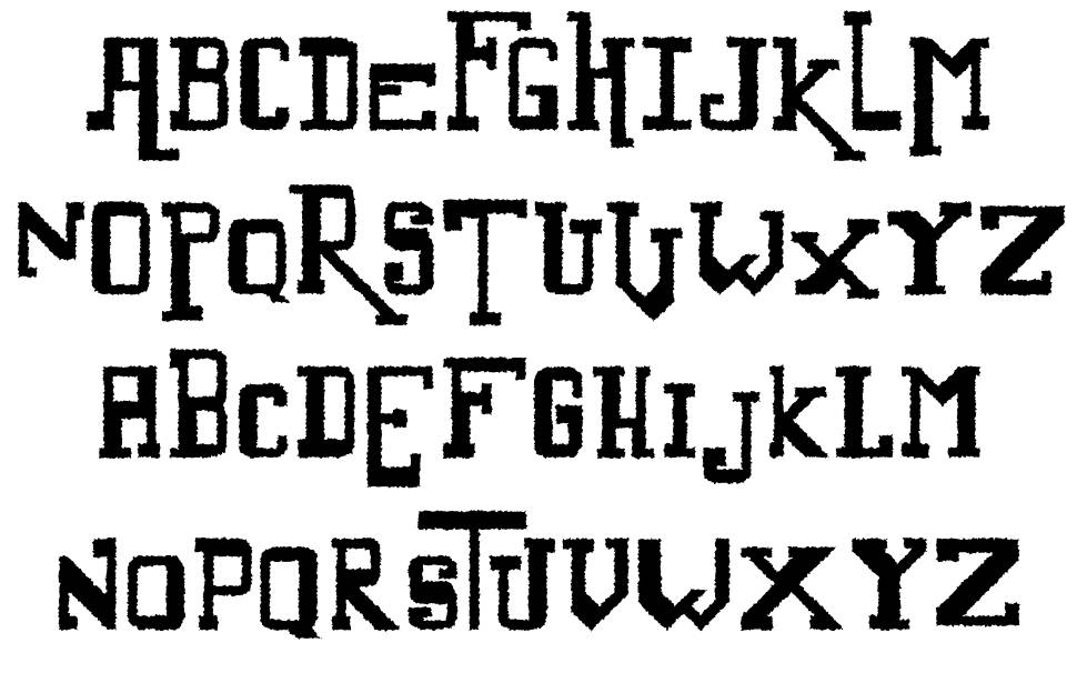 Alternate font specimens