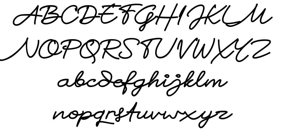 Alternative Line font specimens
