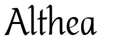 Althea шрифт