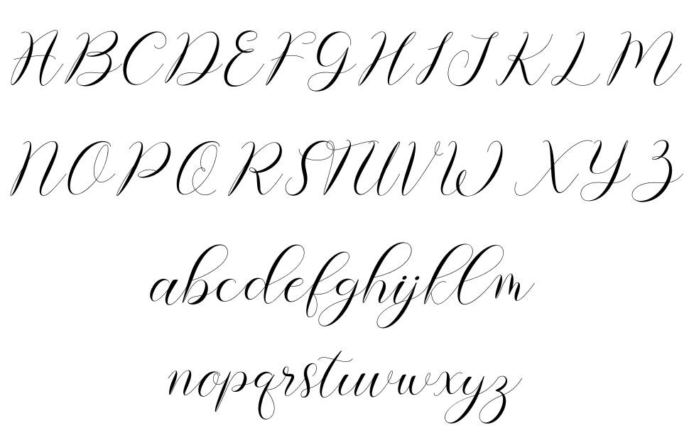 Alyana font Örnekler
