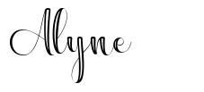 Alyne font