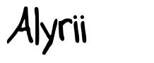 Alyrii schriftart