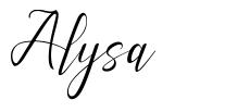 Alysa 字形