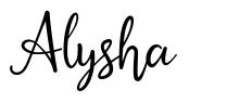 Alysha font
