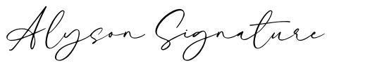 Alyson Signature czcionka