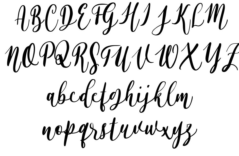Alyssa Calligraphy шрифт Спецификация
