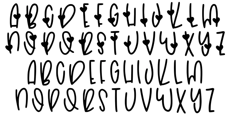 Alyssa Luv font specimens