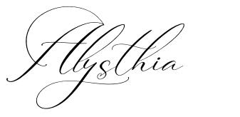 Alysthia font
