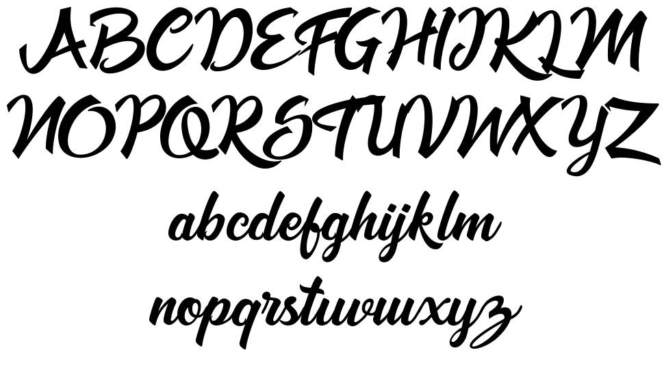 Amaliani font specimens