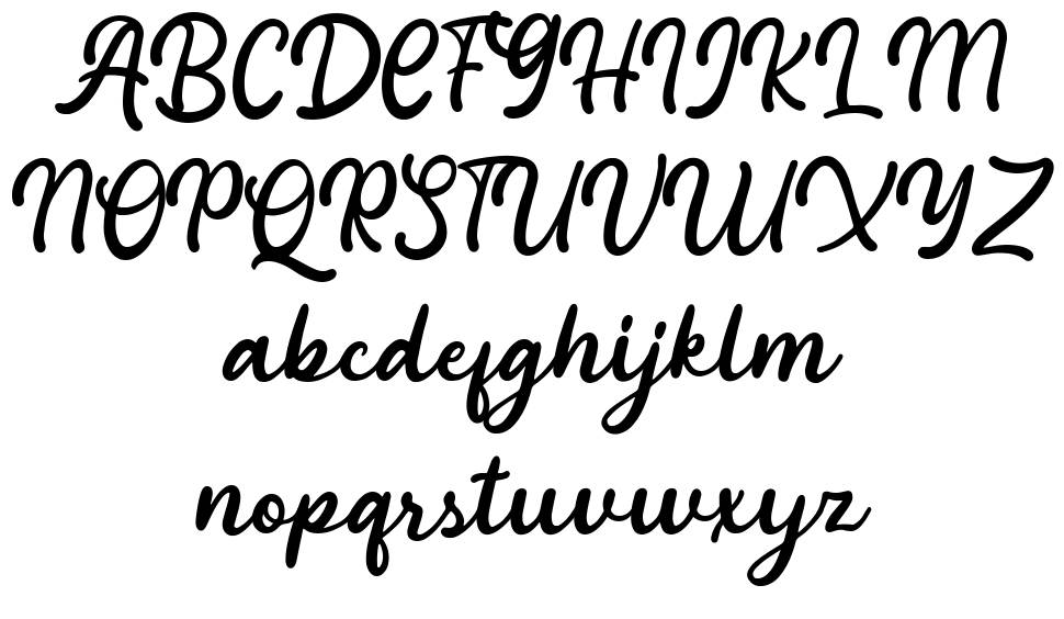 Amalitha font specimens