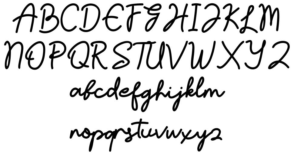 Amanda Kayla font Örnekler