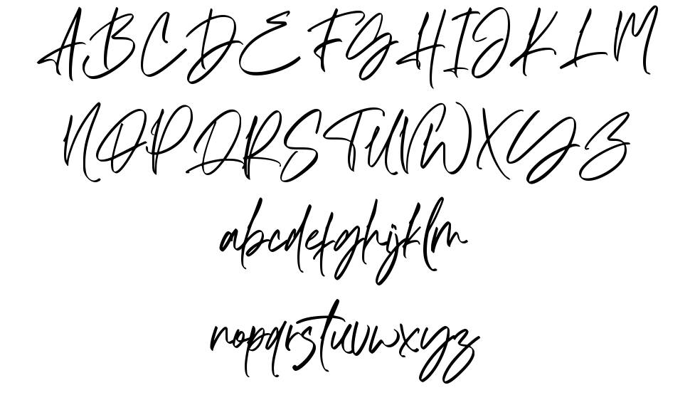 Amatya Signature font Örnekler