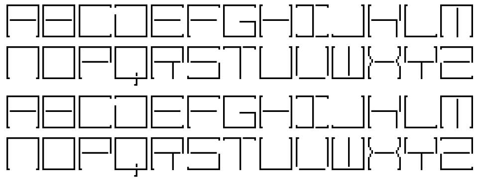 Amaya Technical font Örnekler