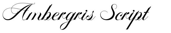 Ambergris Script шрифт