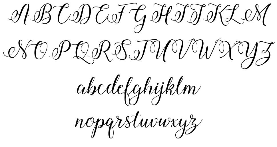 Amberlyn Script font specimens