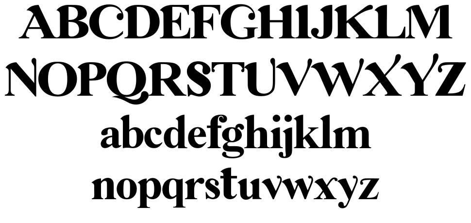 Amboqia Boriango font Örnekler