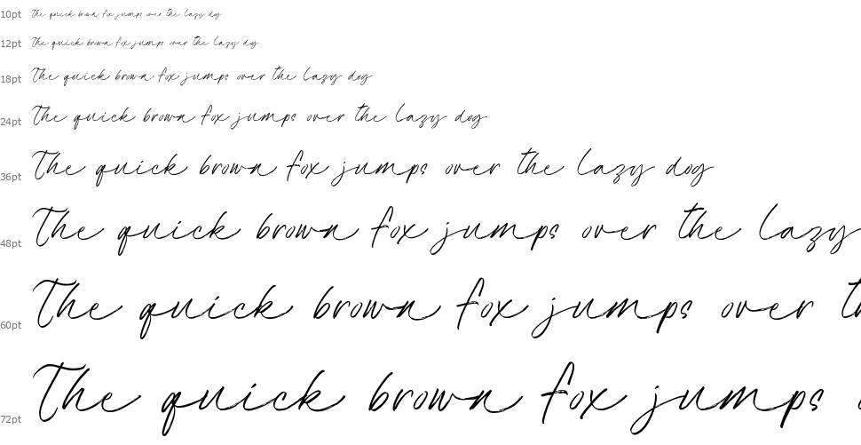 Amelia Bright font Waterfall