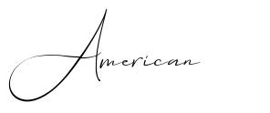 American 字形