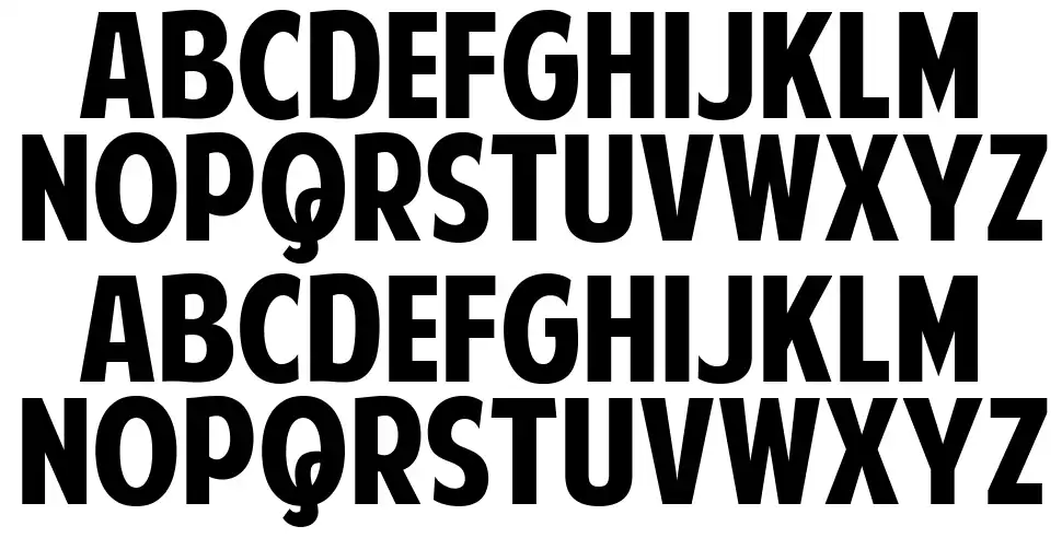 American Purposefont specimens