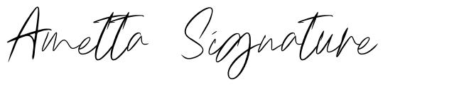 Ametta Signature font