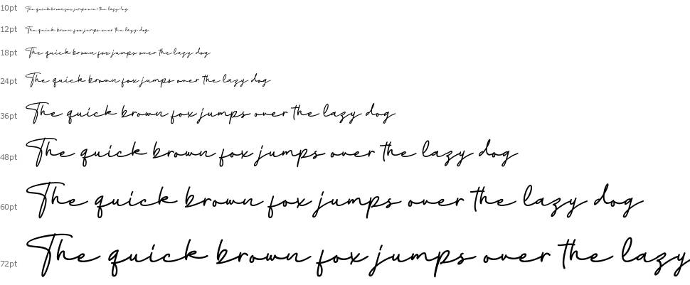 Amilly Signature font Waterfall