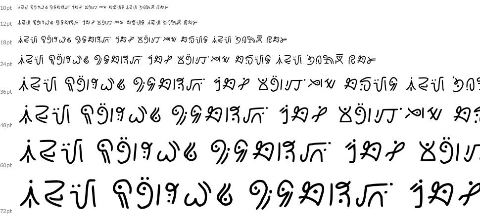 Amphibia Runes písmo Vodopád