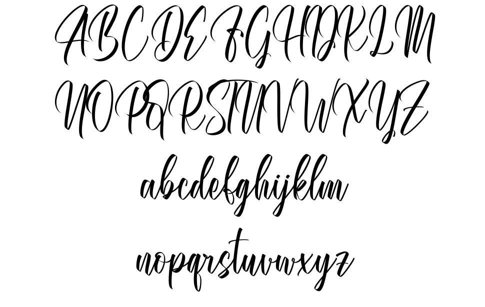 Amstallova font Örnekler