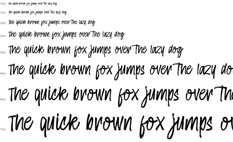 Amster Brush font Waterfall