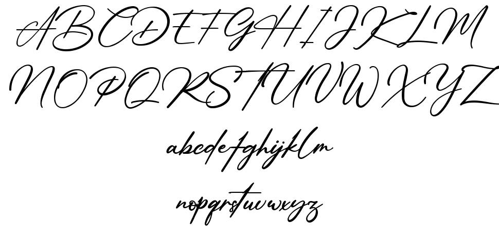 Amsterdam Signature font Örnekler