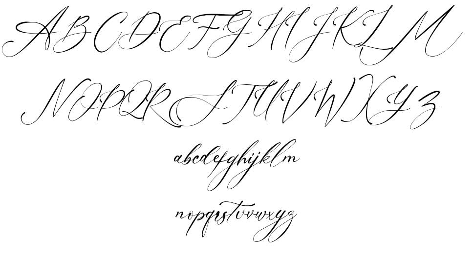 Amsterline 字形 标本