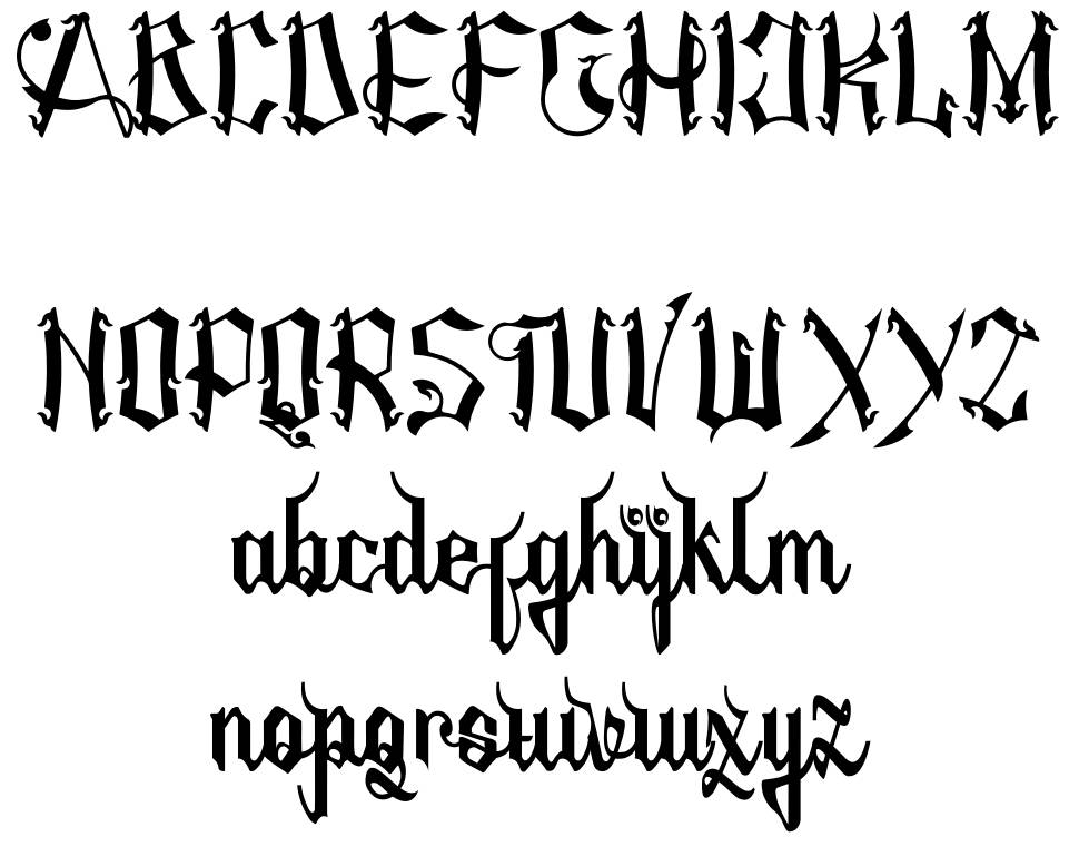 Amstha font specimens