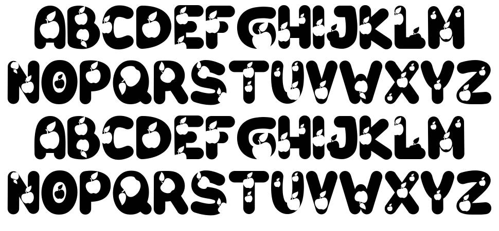 An Apple font specimens
