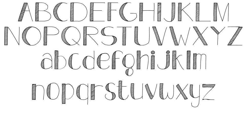 Analeigh font specimens