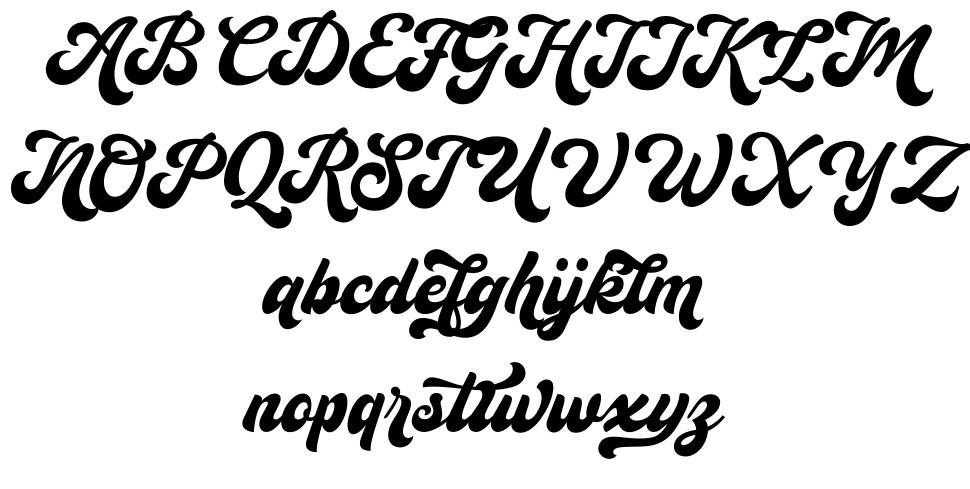 Analog Script font specimens