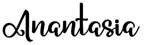 Anantasia шрифт