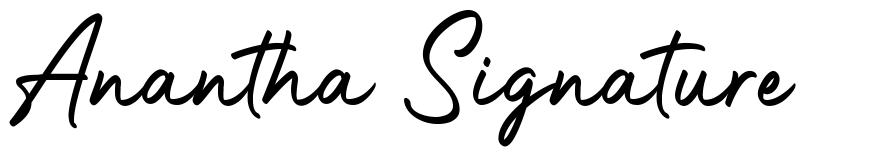 Anantha Signature font