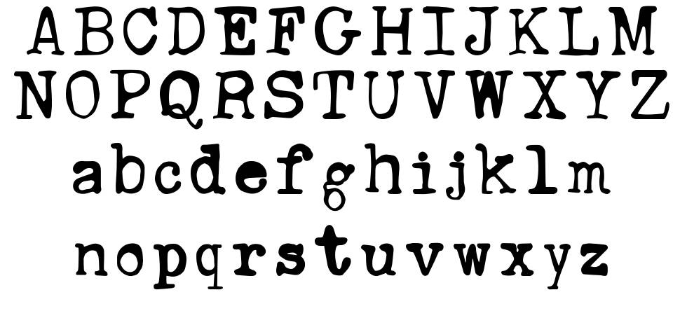Ana's Rusty Typewriter font