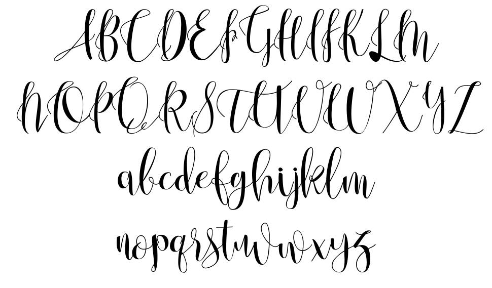 Anastasia Script font specimens