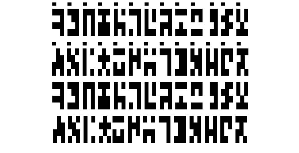 Ancient G Modern písmo Exempláře