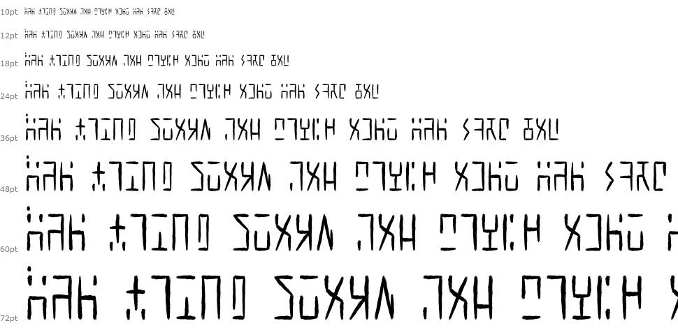 Ancient G Written písmo Vodopád
