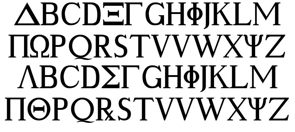 Ancient Geek 字形 标本