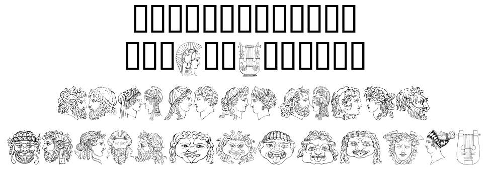 Ancient Heads font specimens
