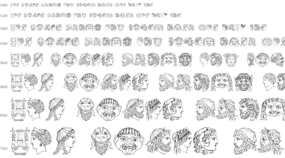 Ancient Heads font Şelale