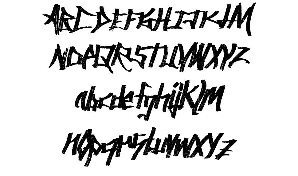 Ancient Sprawl 字形 标本
