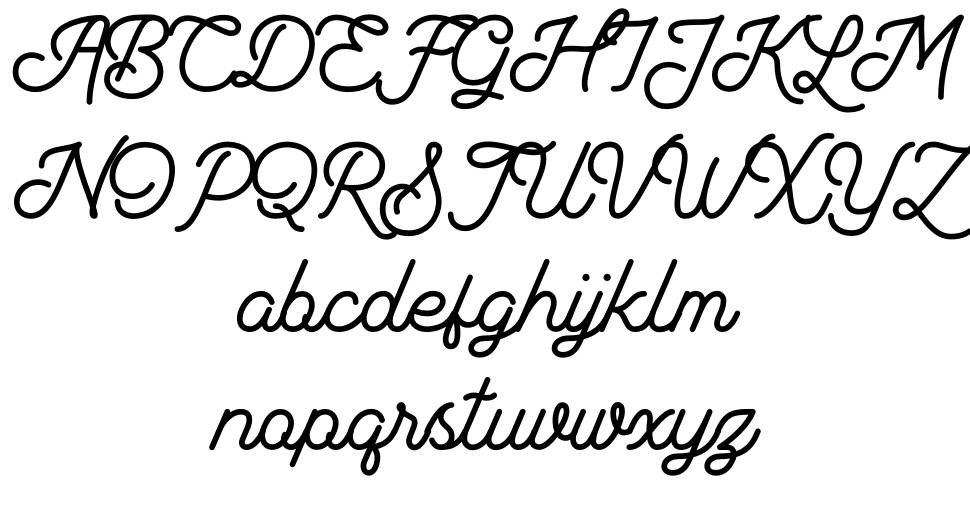 Andalusea font Örnekler